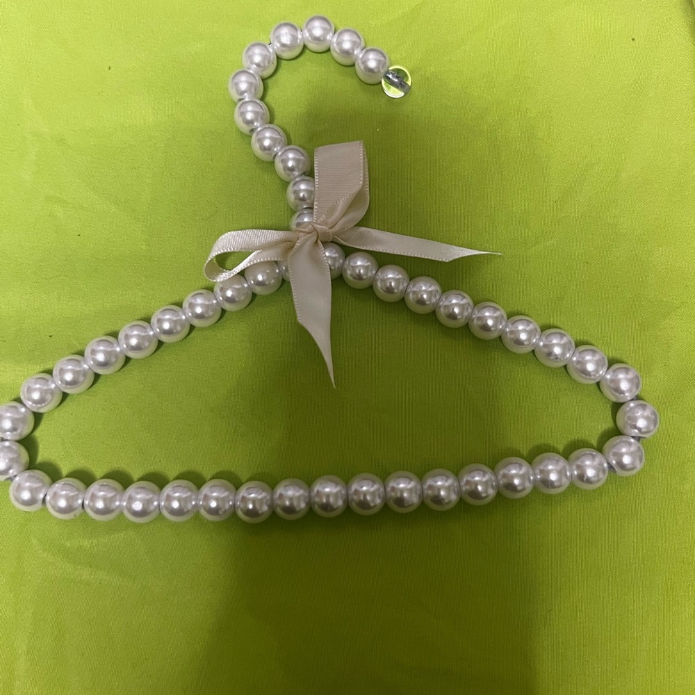 Elegant Pearl Beaded Hanger for Baby Clothes